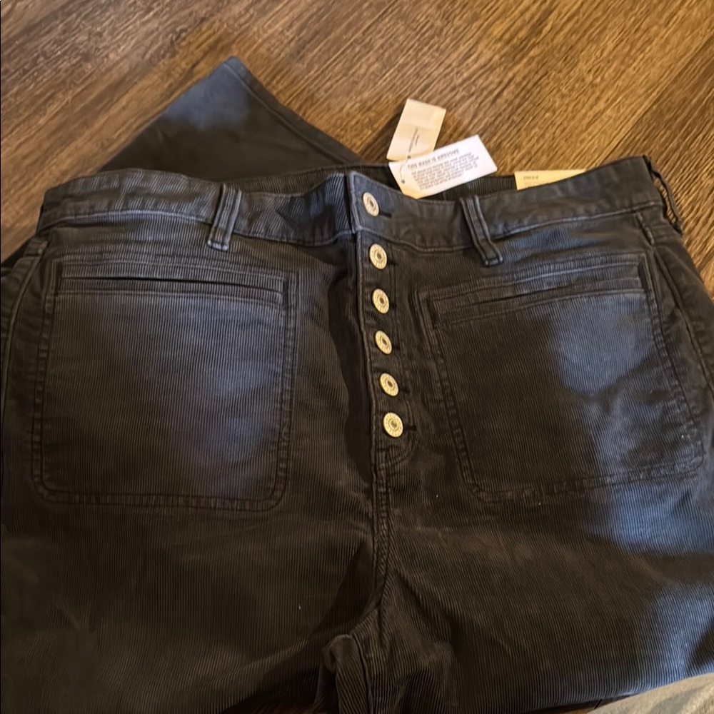 Black High-Waisted Button-Fly Jeans